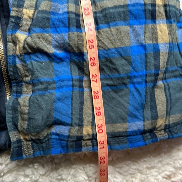 Legendary Whitetails Blue Plaid Double Layered Hooded Hoodie Quilted Zip Up Work - Picture 8 of 8